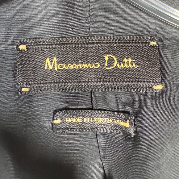 Massimo Dutti Classic Black Pockets Blazer Jacket Business Women's Size 6 - Picture 5 of 6